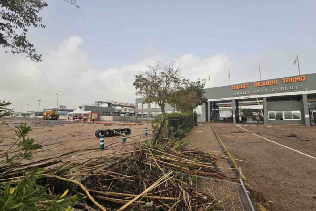 circuito Ricardo Tormo di Valencia disastro alluvione Dana